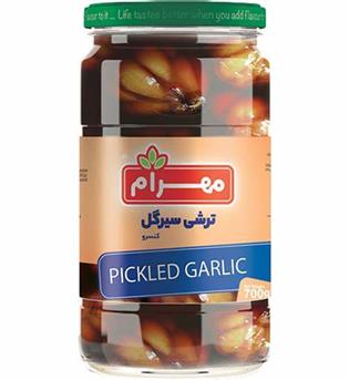 سیرترشی گل 700 گرم شیشه ای مهرام