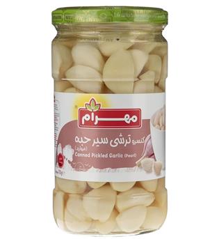 سیرترشی حبه 700 گرم شیشه ای مهرام