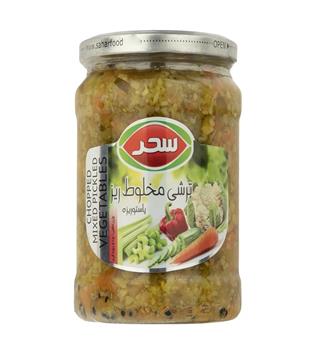 ترشی مخلوط ریز شیشه 650گرم سحر