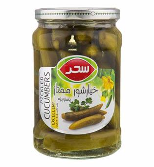 خیارشور ممتاز شیشه 650 گرمی سحر