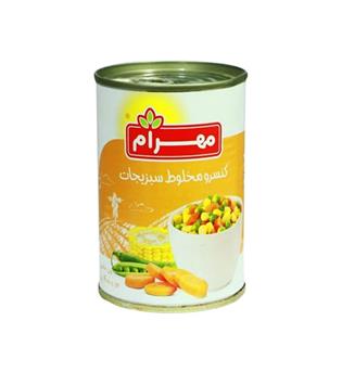 کنسرو مخلوط سبزیجات 400 گرم مهرام