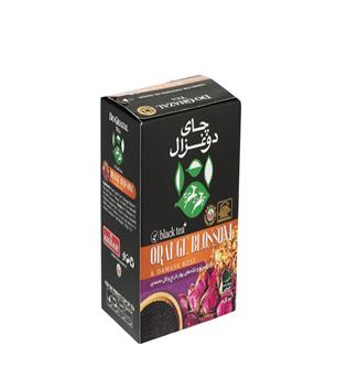 چای سیاه بهار نارنج و گل محمدی100 گرمی دو غزال