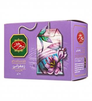 چای سبز کیسه ای زعفرانی سحرخیز