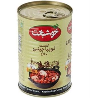 خوشبخت کنسرو لوبیا با قارچ  380 گرمی