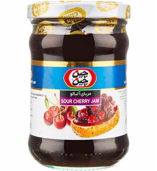 مربا آلبالو شیشه ایی 290 گرمی چین چین 