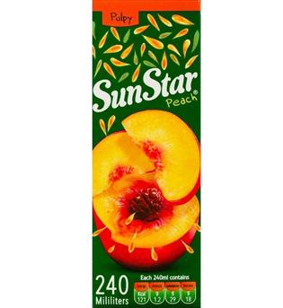 آبمیوه هلو پالپ دار 240سان استار