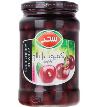 کمپوت آلبالو شیشه 670گرمی سحر