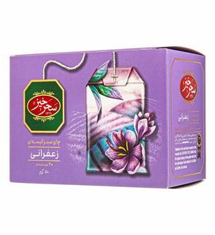 چای سبز کیسه ای زعفرانی سحرخیز