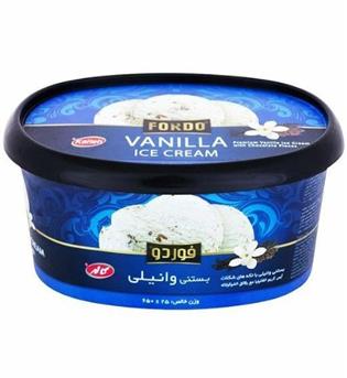 بستنی وانیلی یک لیتری با تکه های شکلات کاله