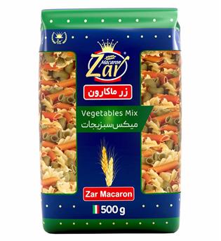 ماکارونی فرمی مخلوط سبزیجات 500 گرمی زر