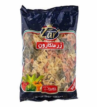 ماکارونی فرمی پروانه ای سبزیجات 500 گرمی زر