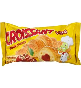 نان کروسان با مغز آلبالو 45 گرمی شیبابا