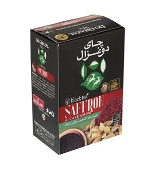 چای سیاه زعفران و هل 100 گرمی دو غزال