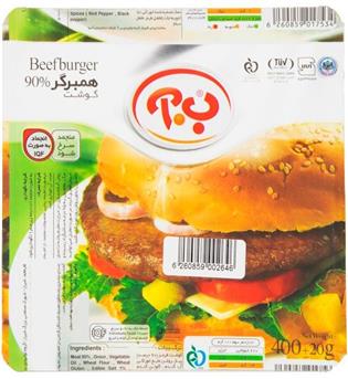 همبرگر 90% ب.آ