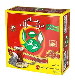 چای دوغزال تی بگ ساده 100عددی