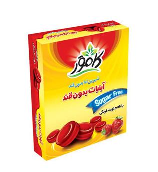 آبنبات بدون قند توت فرنگی کامور