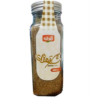 قندانه شکر قهوه ای شیشه 