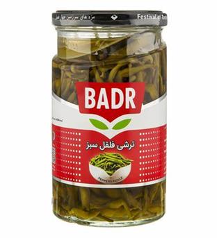 ترشی فلفل سبز 570گرمی بدر 